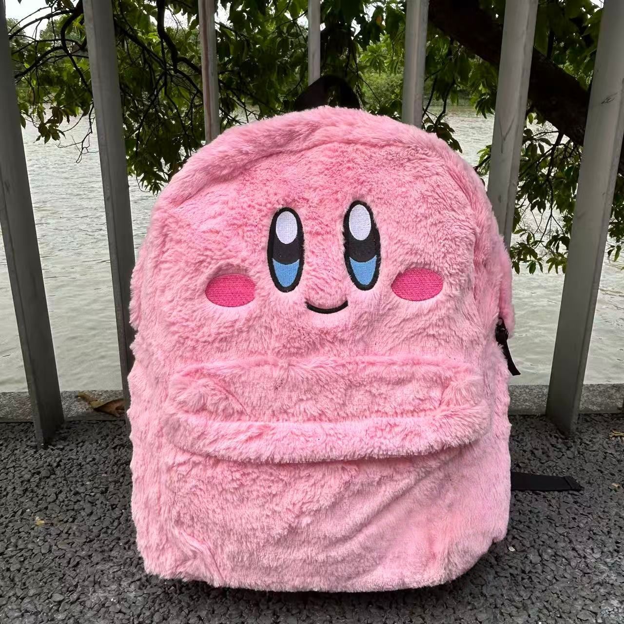 Travel Accessories As Gifts - Uroczy pluszowy plecak Kirby, duża pojemność,