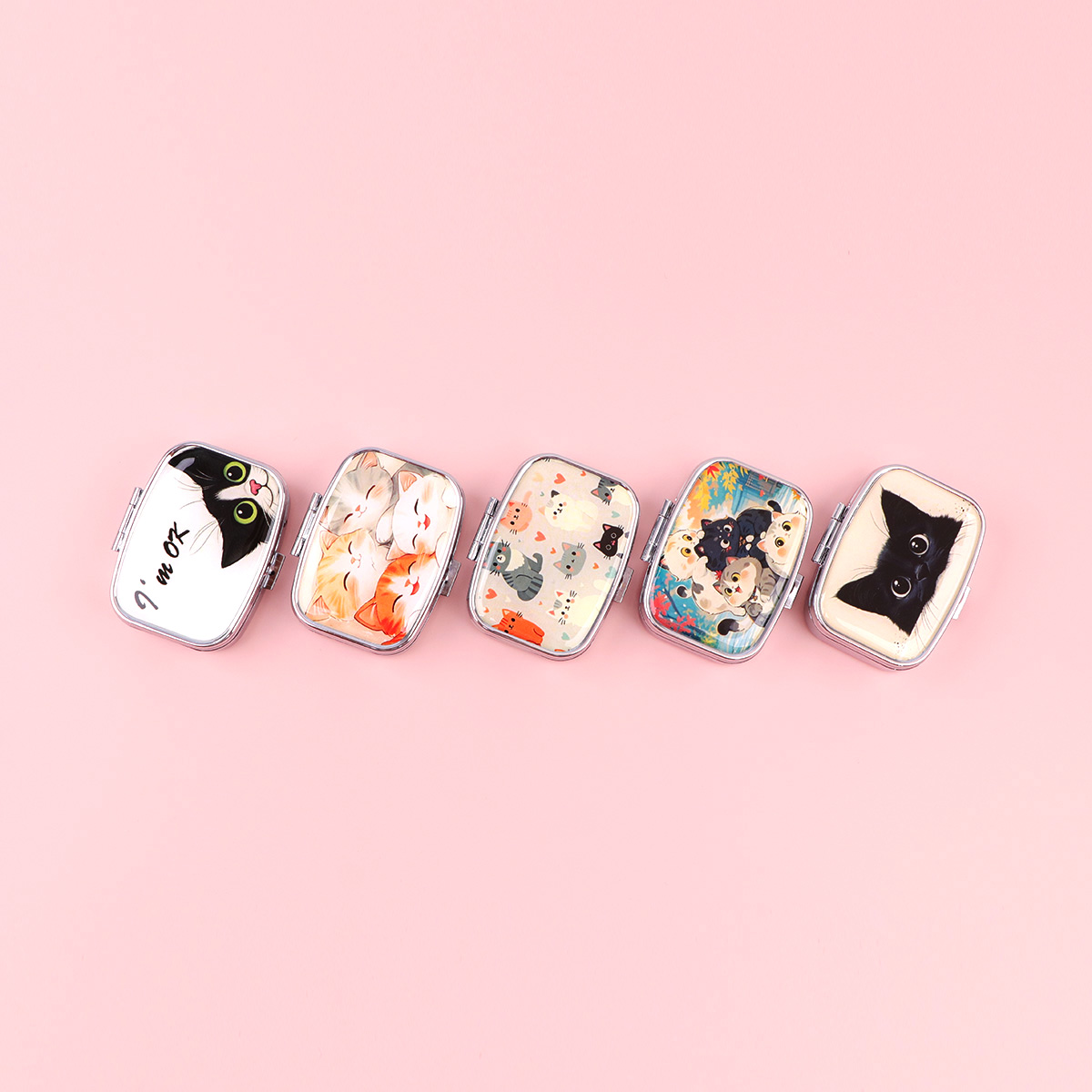 Pudełka na leki z czarnym kote – Travel Accessories Jewelry recenzja i cena